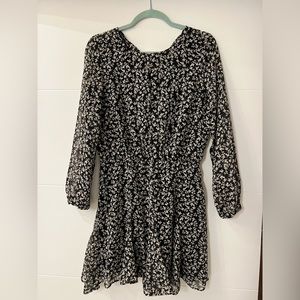 Zara Floral Black Dress